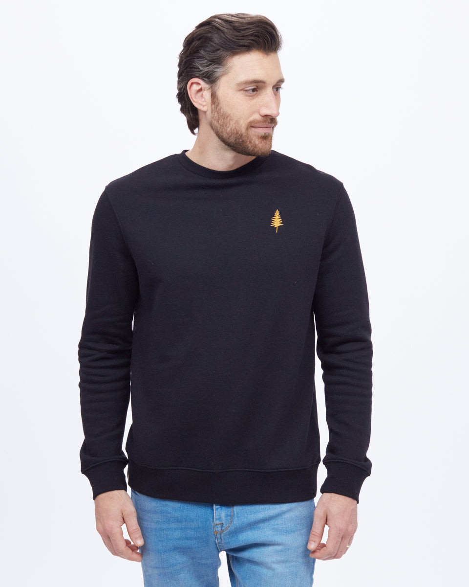 Tentree TreeFleece Golden Spruce Crew - Black_Gold