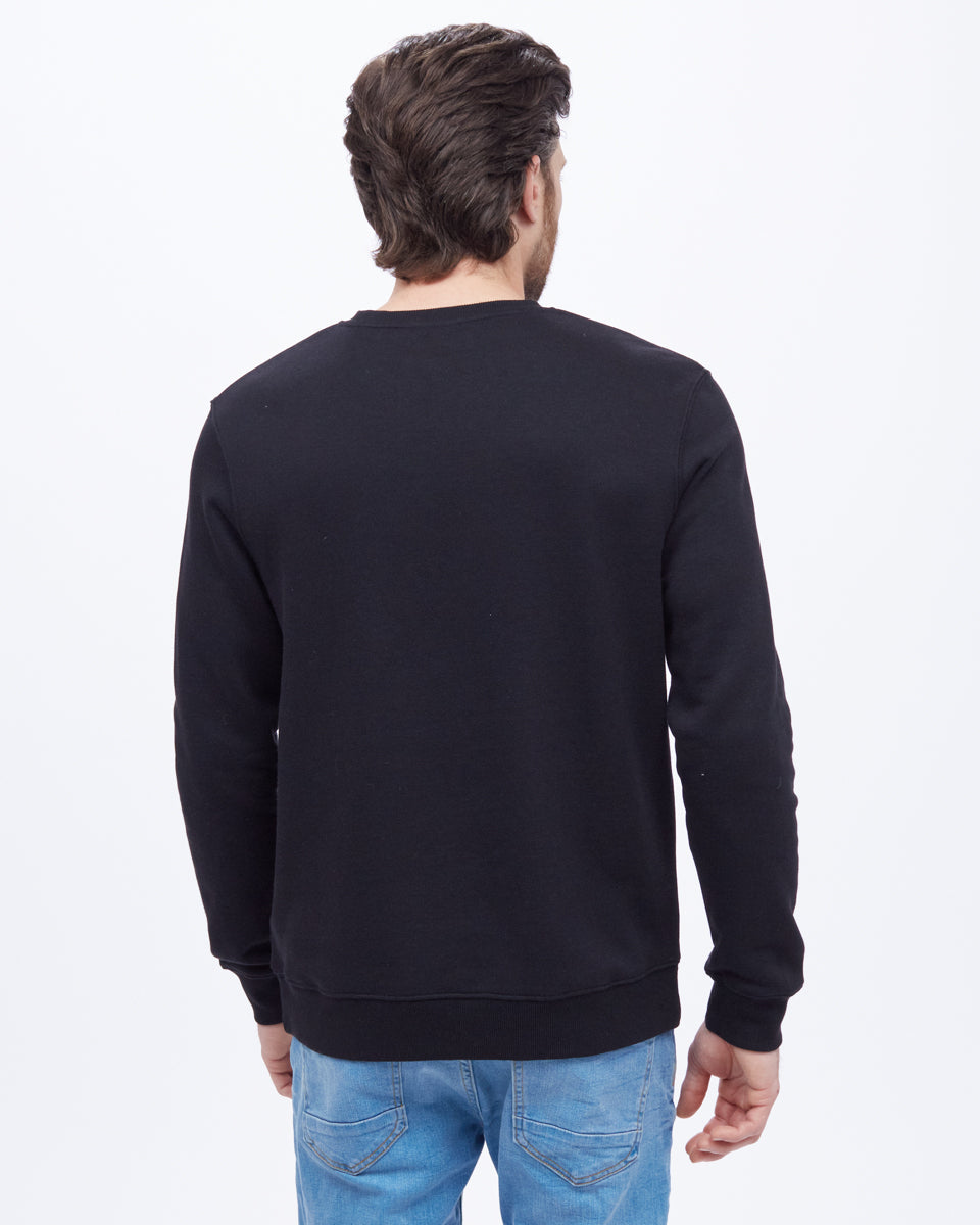 Tentree TreeFleece Golden Spruce Crew - Black_Gold