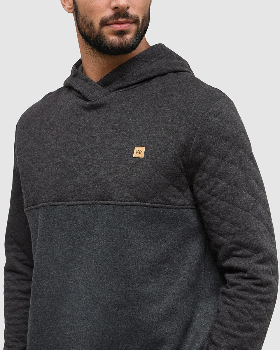 Tentree Quadra Hoodie - Meteorite Black Heather