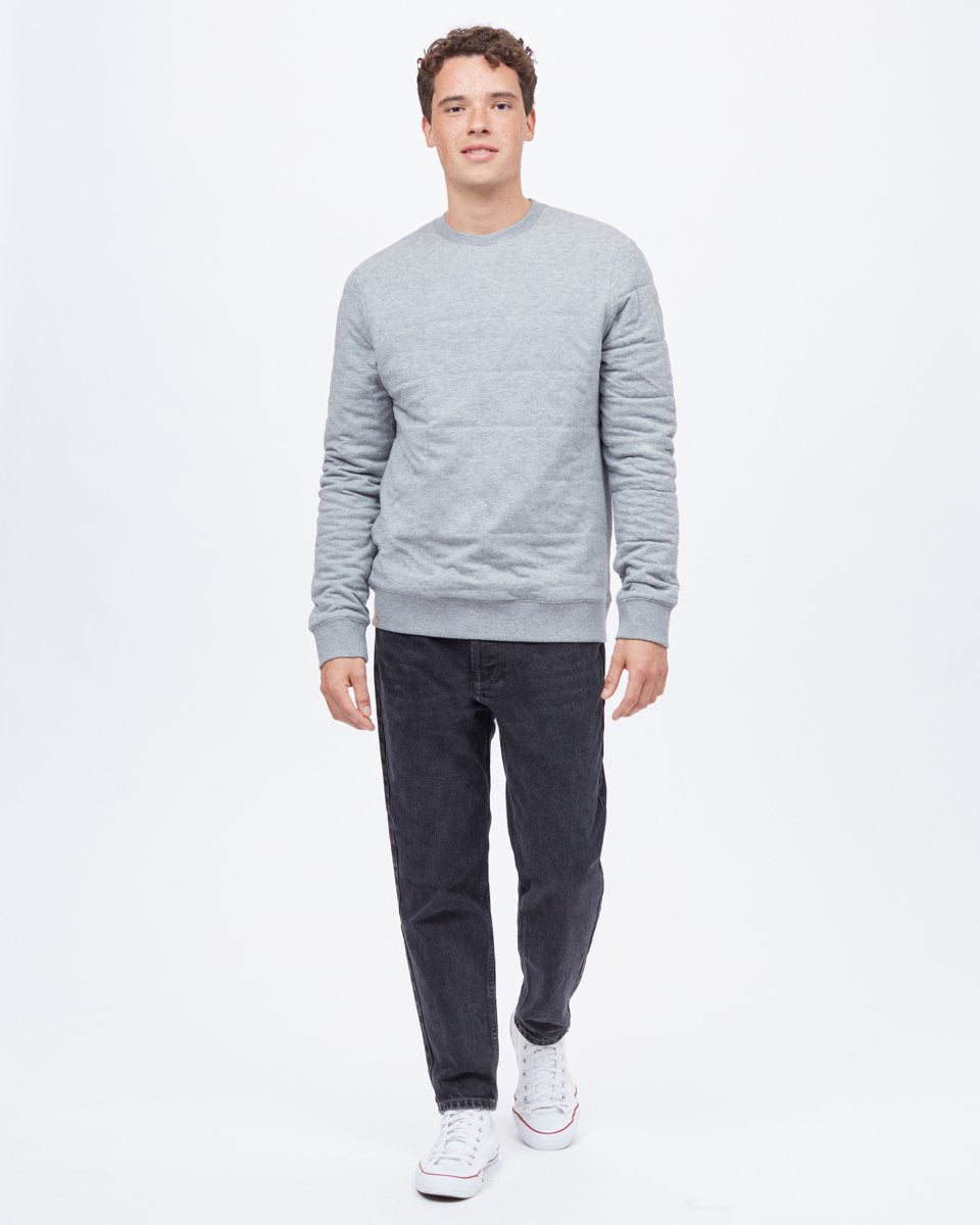 Tentree Quilted Crew - Grey Heather