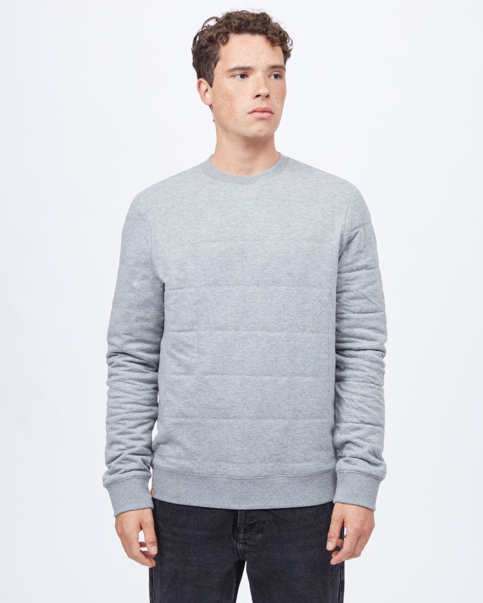Tentree Quilted Crew - Grey Heather