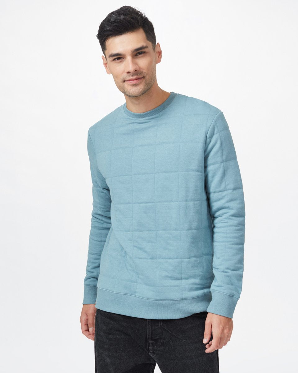 Tentree Quilted Crew - Storm Blue