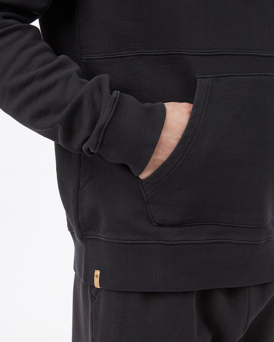 Tentree Organic French Terry Seamed Hoodie - Jet Black