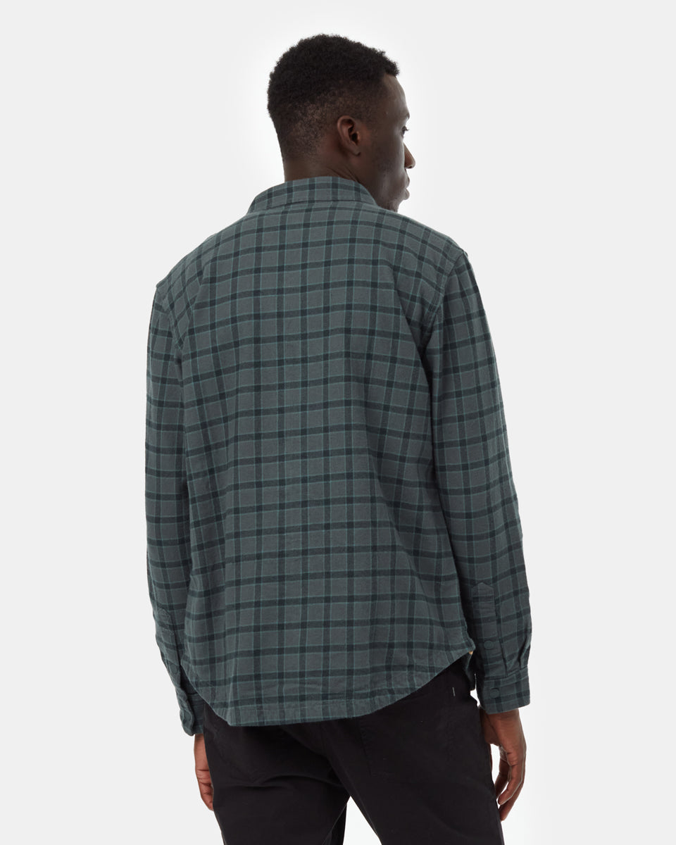 Tentree Men's Kapok Flannel Colville - Urban Green Silver Pine