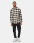 Tentree Men's Kapok Flannel Colville - Meteorite Black Pale Oak
