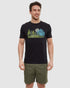 Tentree Men's Urban Skyline T-Shirt - Meteorite Black Gulf Stream