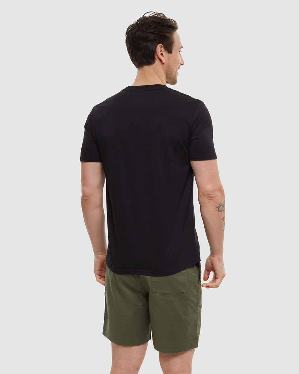 Tentree Men's Urban Skyline T-Shirt - Meteorite Black Gulf Stream
