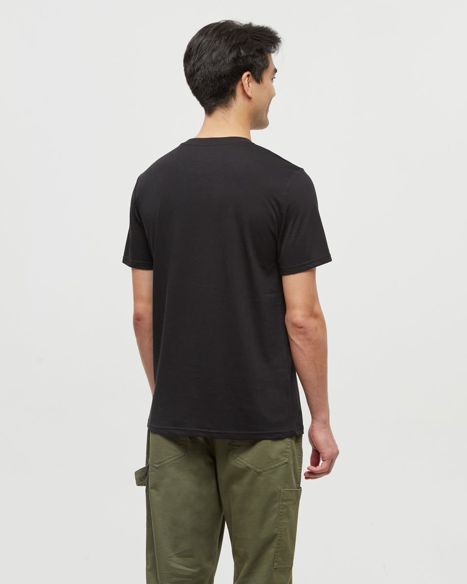 Tentree Men's TreeBlend Baker Henley - Meteorite Black