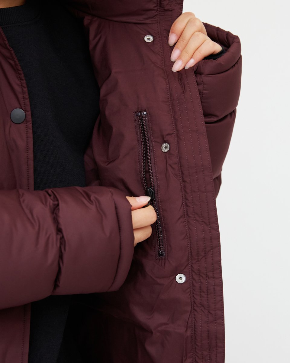 Tentree Ungendered Cloud Shell Mid-Length Puffer - Mulberry