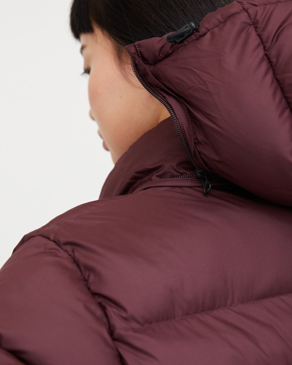 Tentree Ungendered Cloud Shell Mid-Length Puffer - Mulberry