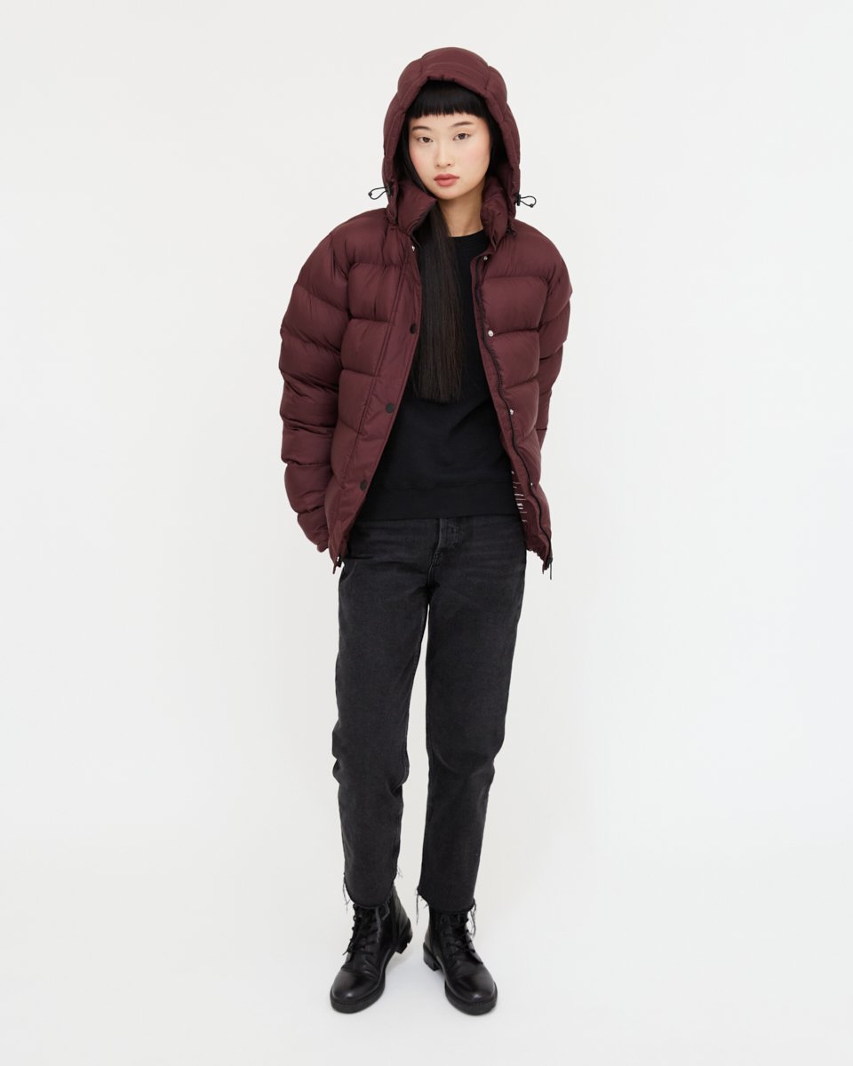 Tentree Ungendered Cloud Shell Mid-Length Puffer - Mulberry