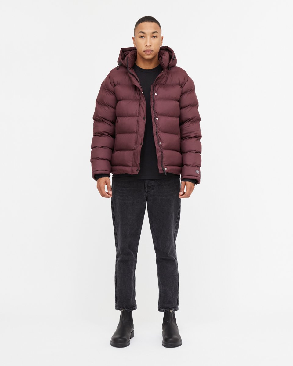 Tentree Ungendered Cloud Shell Mid-Length Puffer - Mulberry