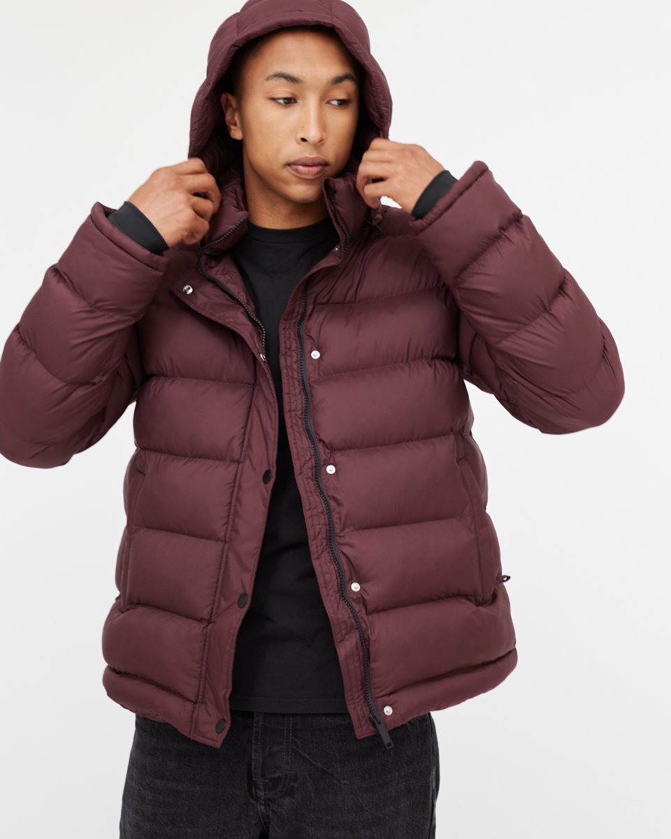 Tentree Ungendered Cloud Shell Mid-Length Puffer - Mulberry