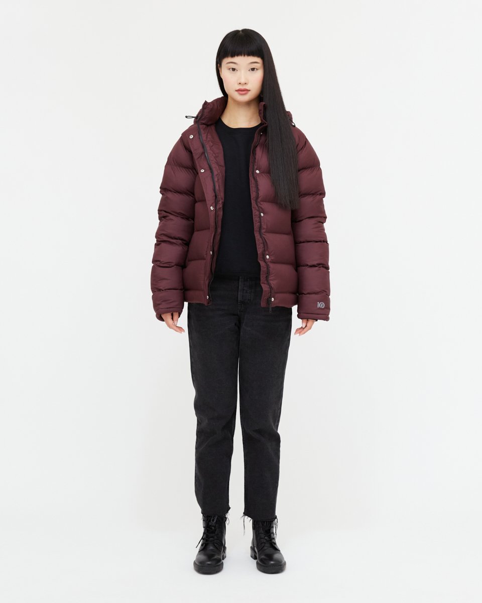 Tentree Ungendered Cloud Shell Mid-Length Puffer - Mulberry