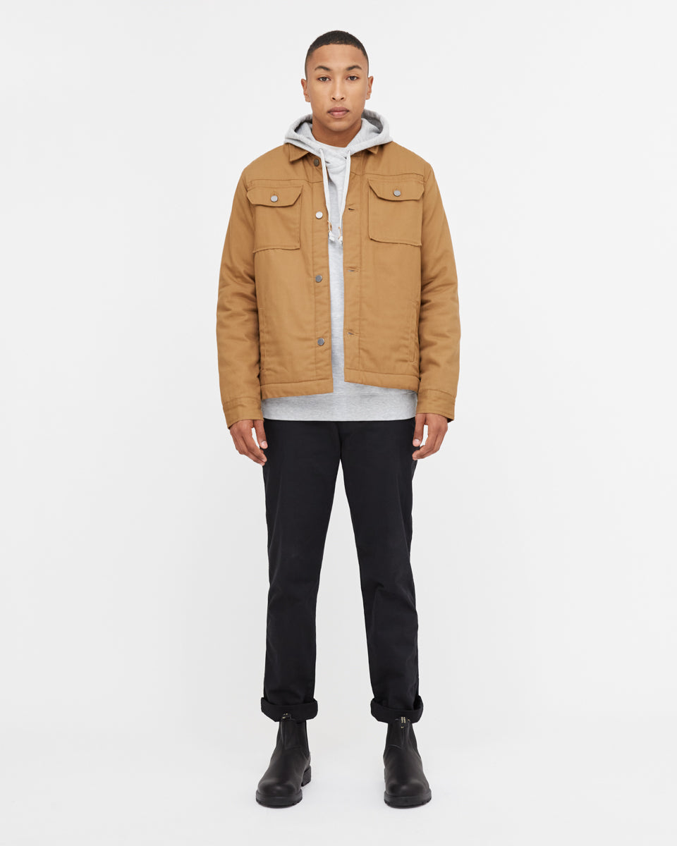 Tentree Treeline Canvas Unisex Jacket - Foxtrot Brown