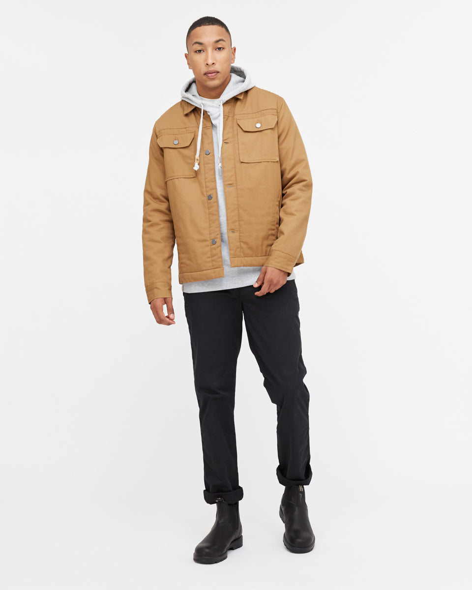 Tentree Treeline Canvas Unisex Jacket - Foxtrot Brown