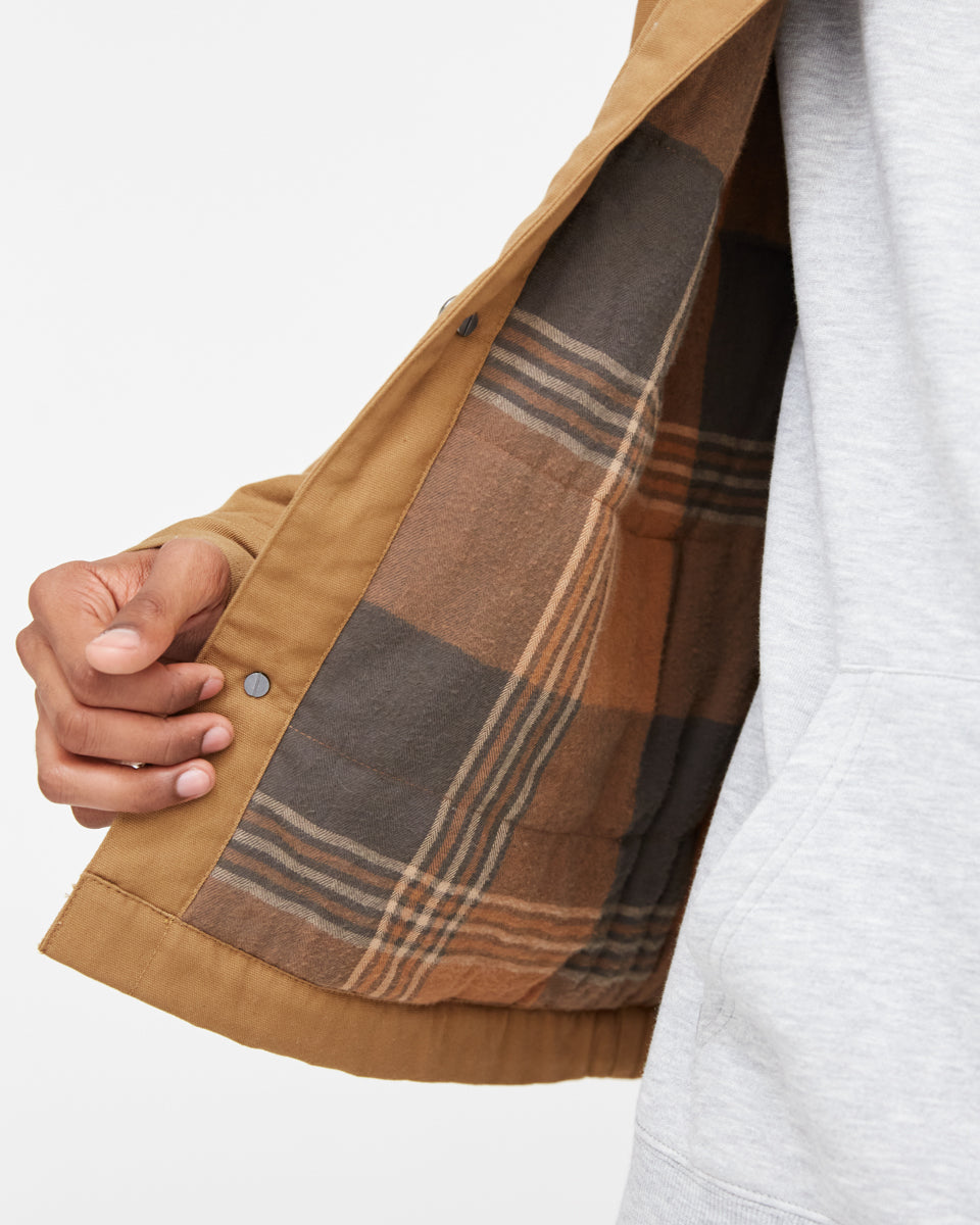 Tentree Treeline Canvas Unisex Jacket - Foxtrot Brown