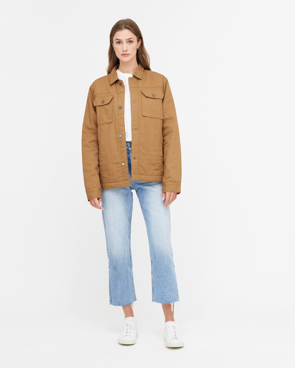 Tentree Treeline Canvas Unisex Jacket - Foxtrot Brown
