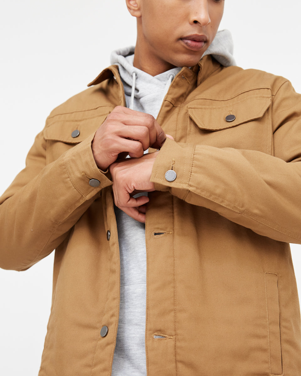 Tentree Treeline Canvas Unisex Jacket - Foxtrot Brown