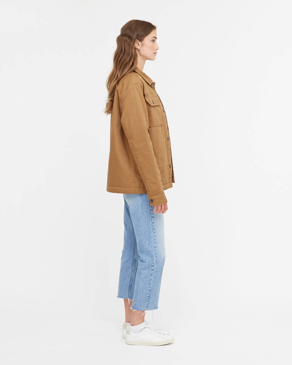 Tentree Treeline Canvas Unisex Jacket - Foxtrot Brown