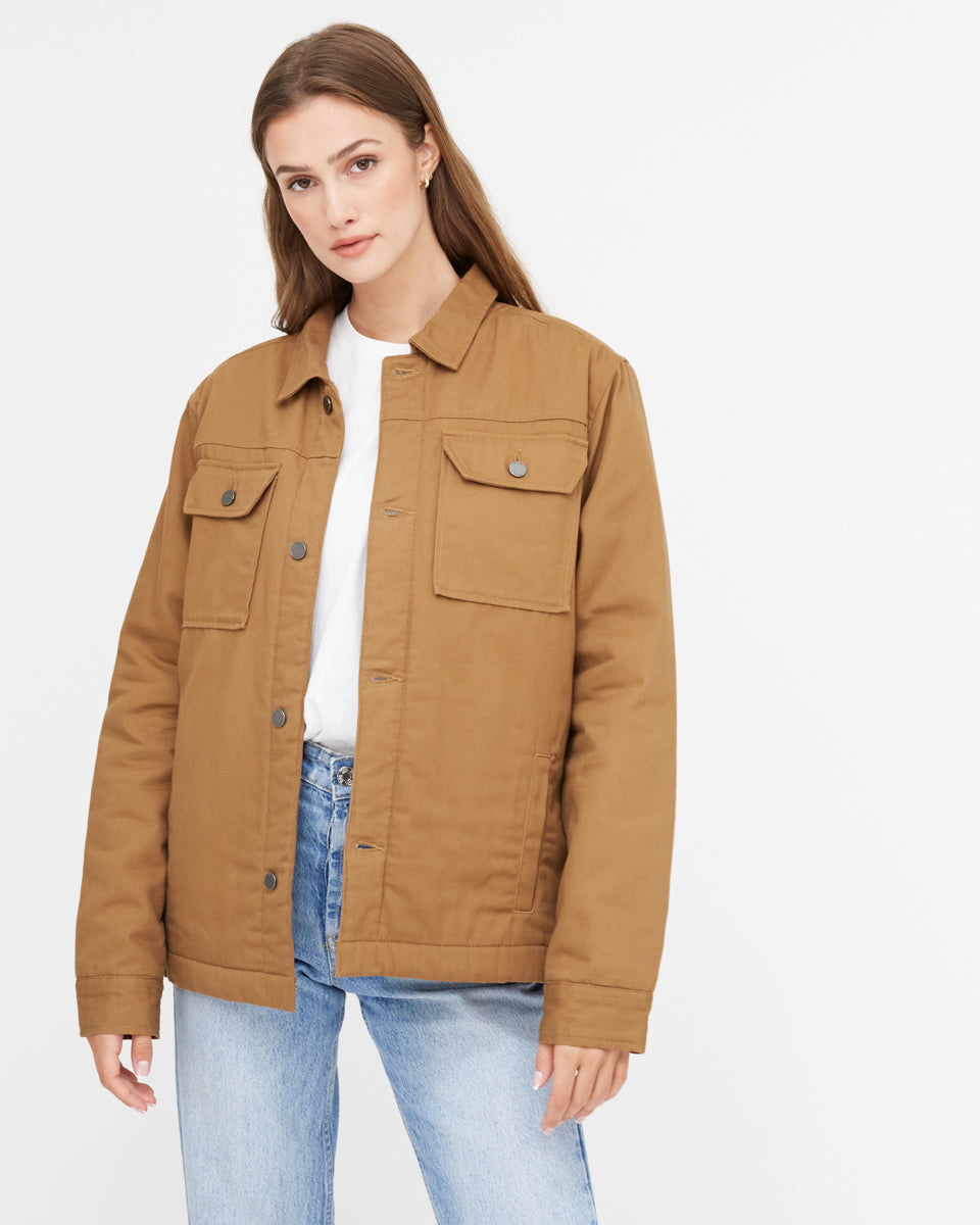 Tentree Treeline Canvas Unisex Jacket - Foxtrot Brown
