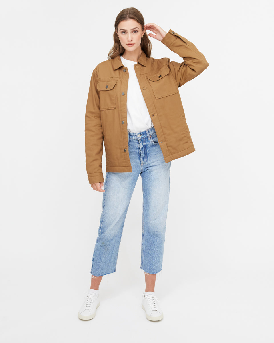 Tentree Treeline Canvas Unisex Jacket - Foxtrot Brown