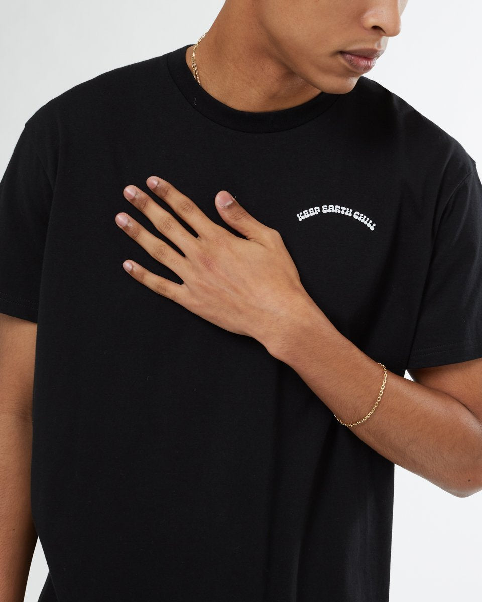 Tentree Keep Earth Chill Unisex T-Shirt - Jet Black