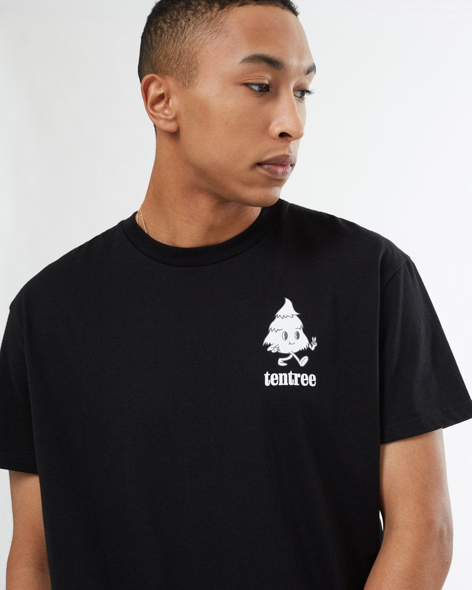 Tentree Tree Man Unisex T-Shirt - Jet Black