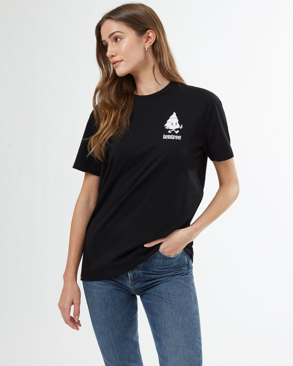 Tentree Tree Man Unisex T-Shirt - Jet Black