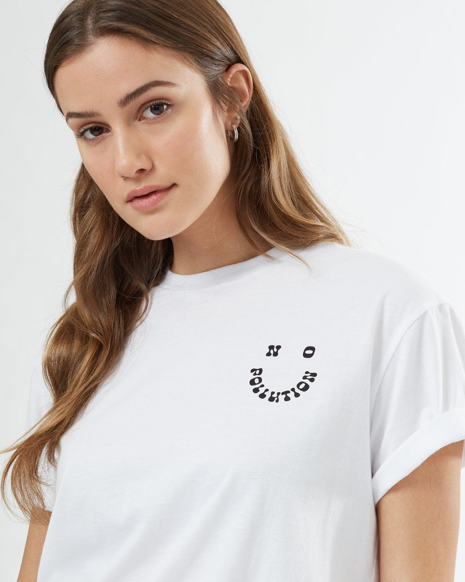 Tentree No Pollution Unisex T-Shirt - White