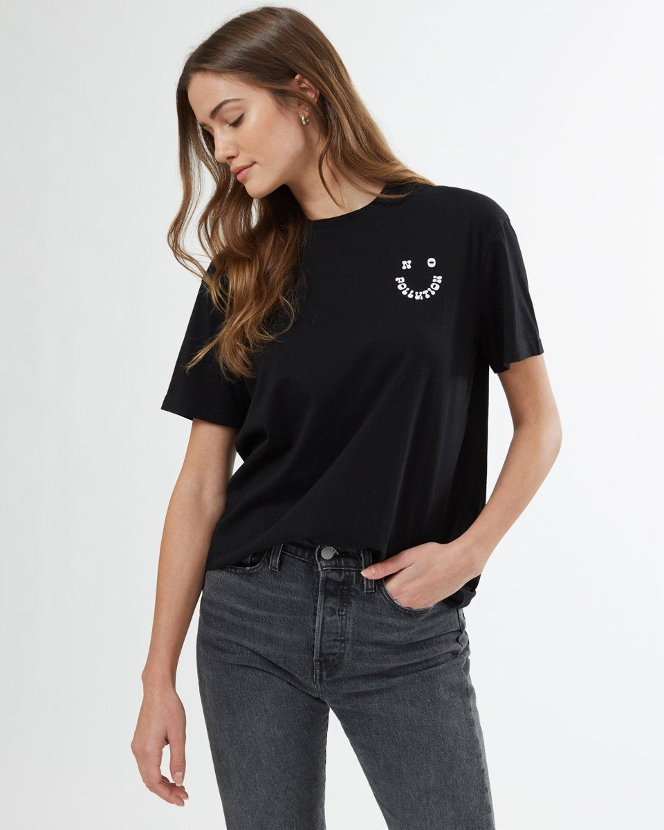 Tentree No Pollution Unisex T-Shirt - Jet Black