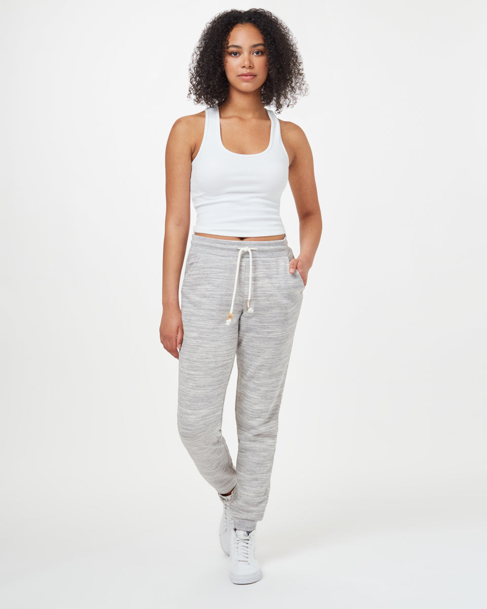 Tentree Bamone Sweatpant - Hi Rise Grey Space Dye