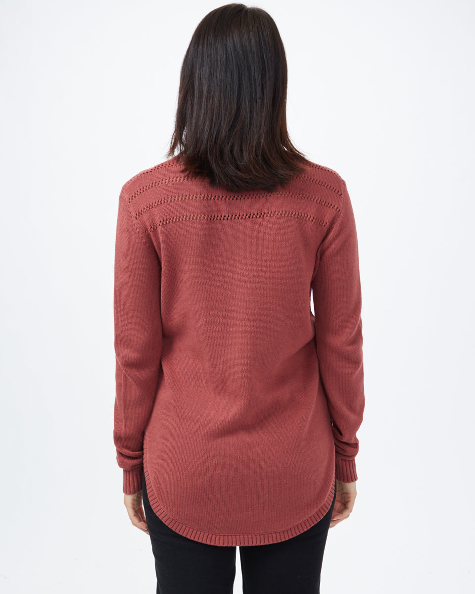 Tentree Forever After Sweater - Apple Butter Red