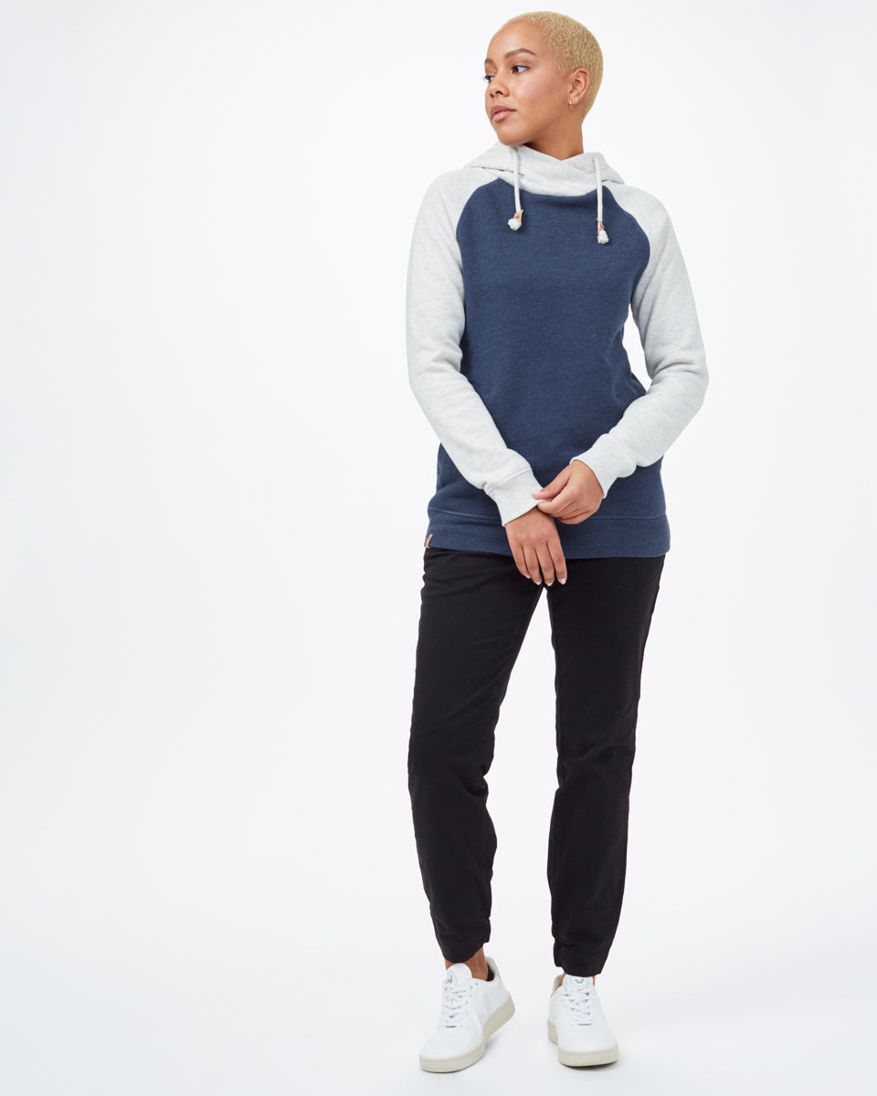 Tentree Burney Hoodie - Dress Blue Heather_Elm White Heather