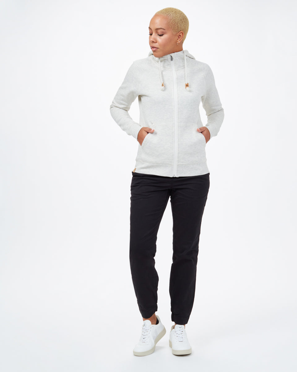 Tentree Burney Zip Hoodie - Elm White Heather