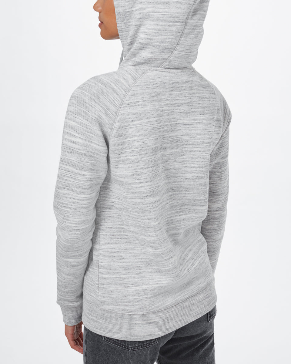 Tentree Burney Zip Hoodie - Hi Rise Grey Space Dye