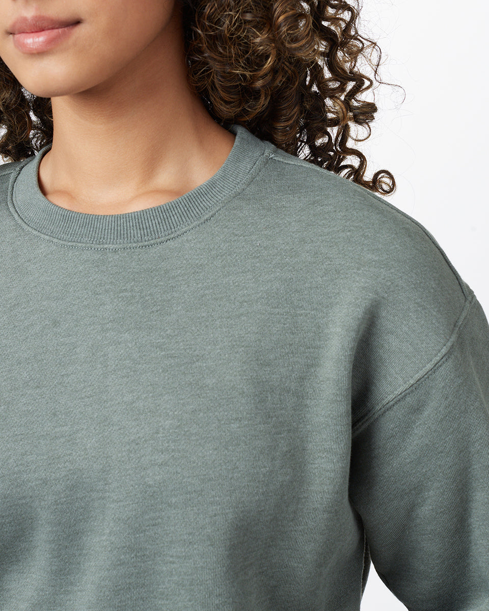 Tentree TreeFleece Crew - Agave Green