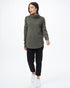 Tentree Highwood Turtleneck - Black Olive Green Heather