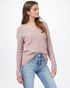 Tentree Highline V-Neck Sweater - Orchid Pink