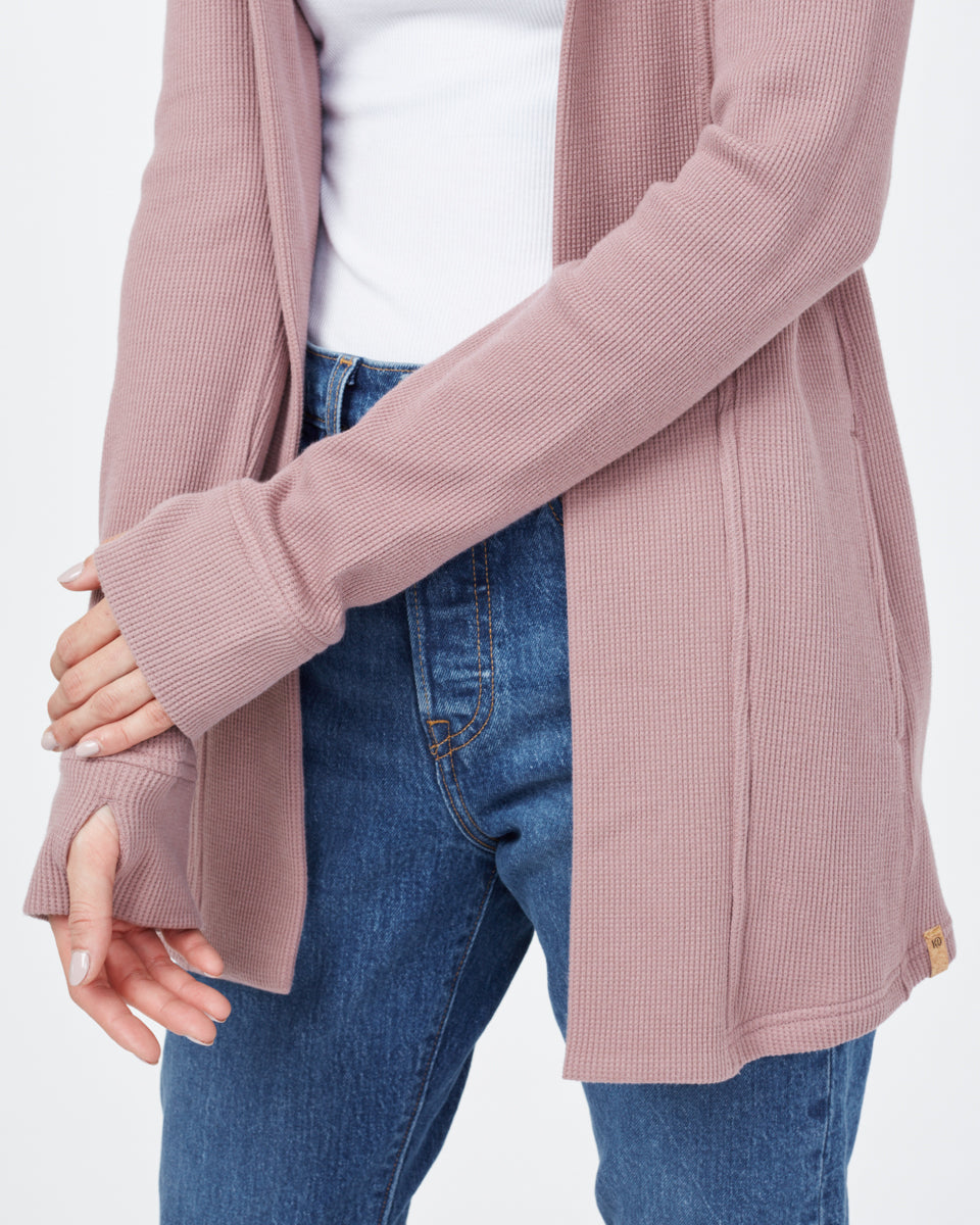 Tentree TreeWaffle Ivy Cardigan - Twilight Mauve