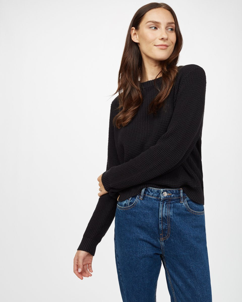Tentree Highline Crew Sweater - Meteorite Black