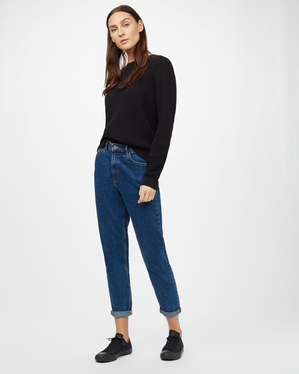 Tentree Highline Crew Sweater - Meteorite Black