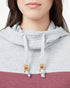 Tentree Blocked Banshee Hoodie - Hi Rise Grey Heather Crushed Berry Fig