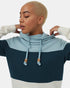 Tentree Women's Blocked Banshee Hoodie - Tourmaline Reflecting Pond Undyed