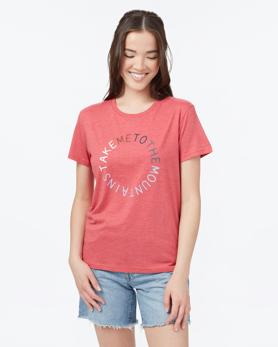 Tentree To The Mountains T-Shirt - Desert Red Heather