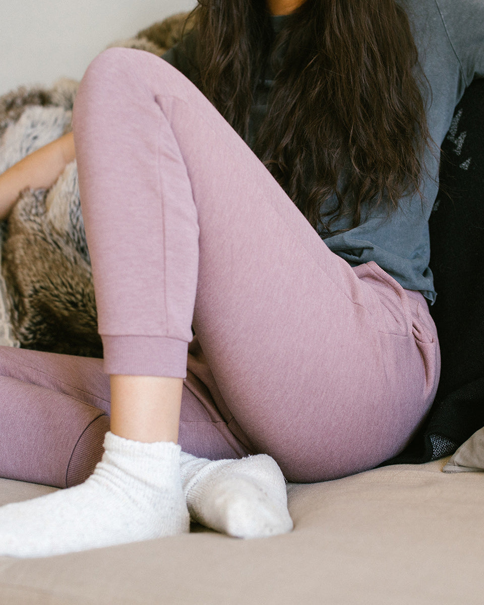 Tentree TreeFleece Bamone Sweatpant - Twilight Mauve