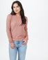 Tentree Highline Cotton Rib Crew Sweater - Burlwood Pink