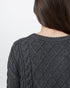 Tentree Highline Wool Cable Crew - Dark Grey Heather
