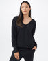 Tentree Ponte V-Neck Top - Jet Black