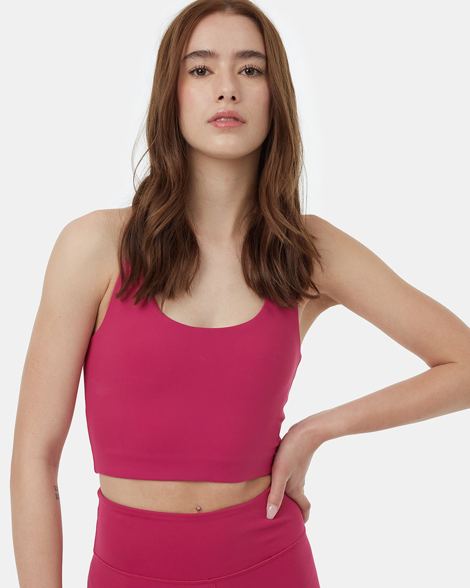 Tentree InMotion Longline Active Bra - Orchid Flower